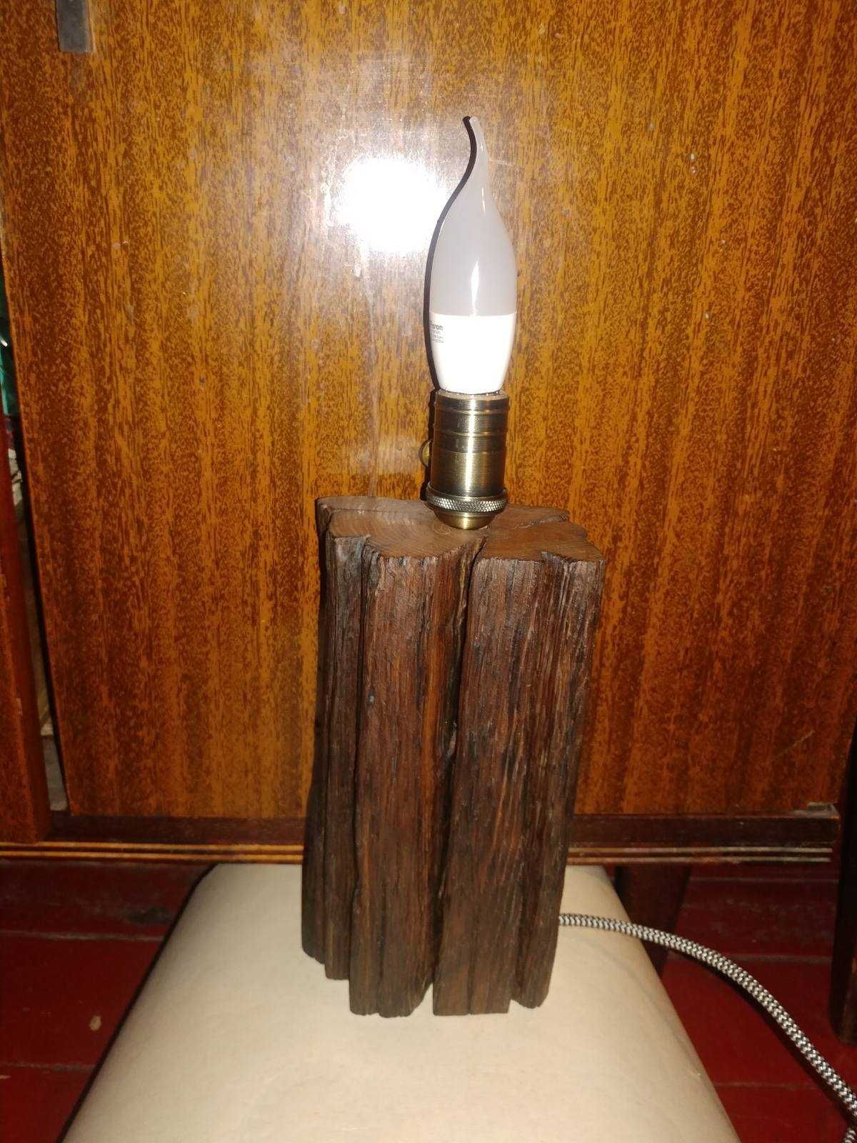 декоративная лампа из дуба