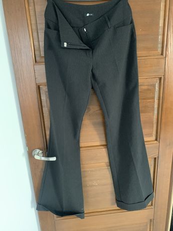 Spodnie dzwony eleganckie mankiety Orsay 38