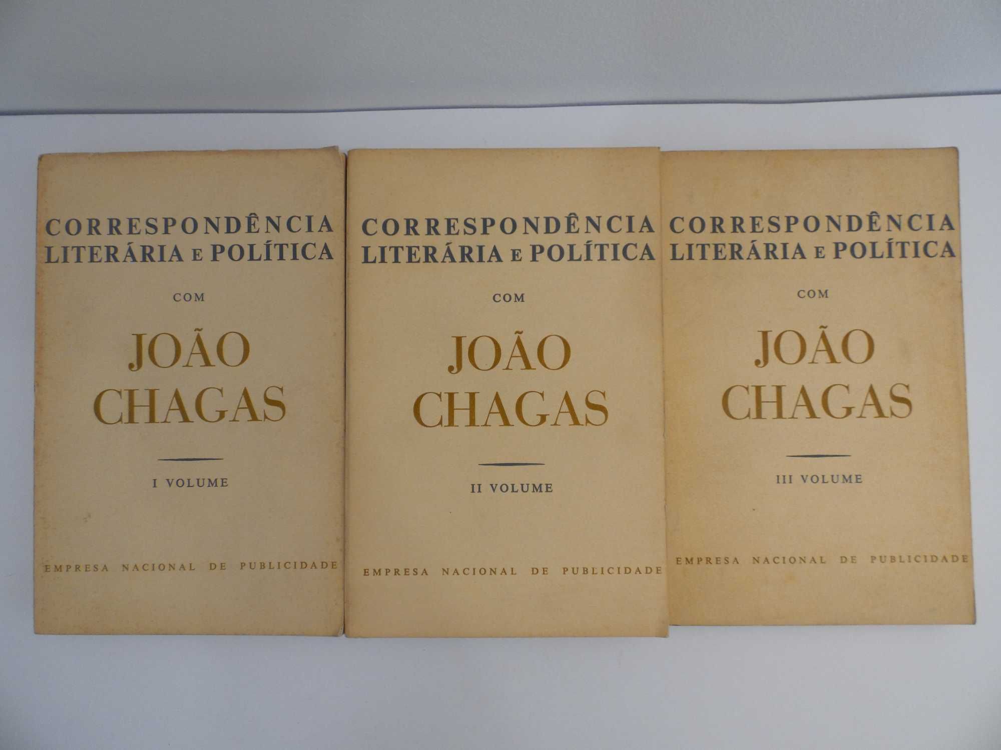 Livro Correspondência Literária e Política com João Chagas - 3 Vols.