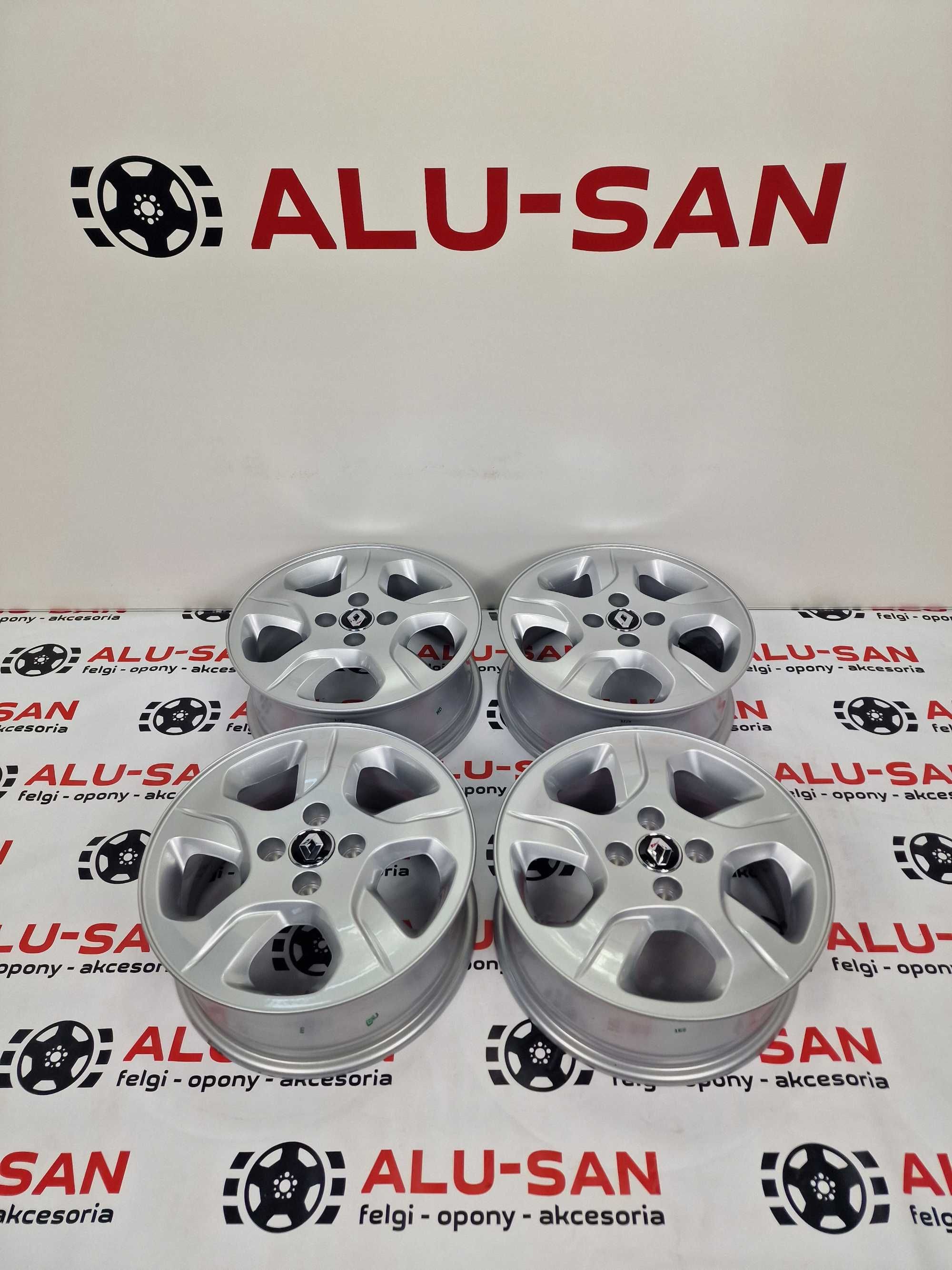 NOWE alufelgi RENAULT 15" 4x100 Captur Clio Kangoo Megane Srebrne