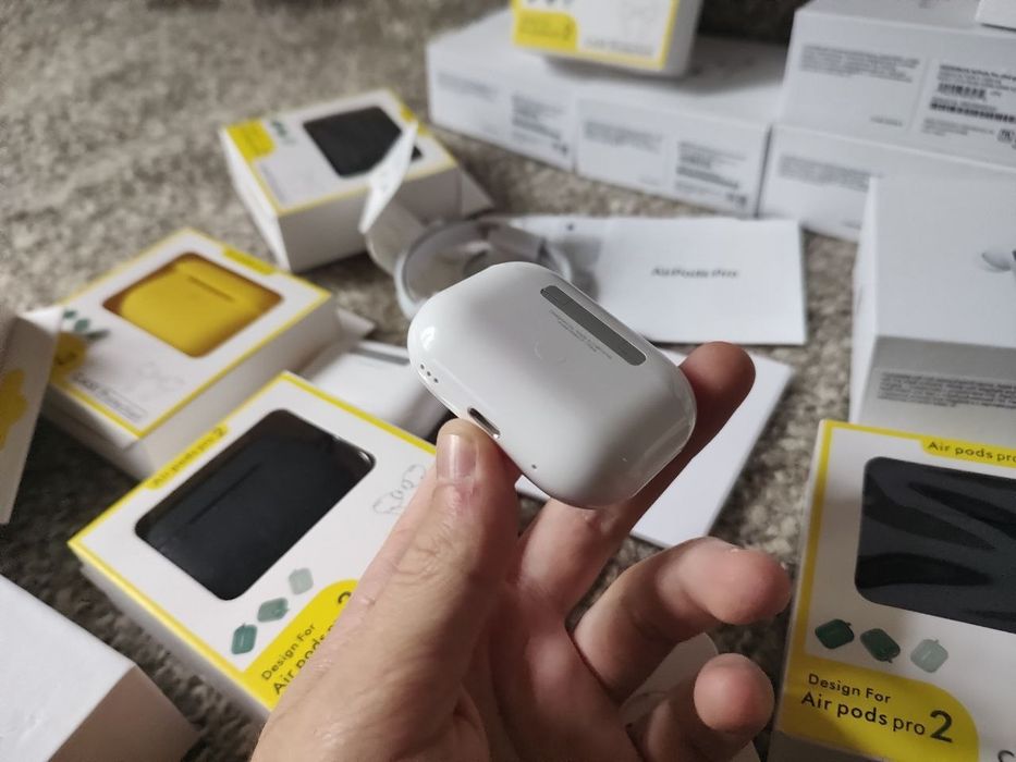 Airpods pro 2, шумоподавління та прозорість чіп airoha бездротові наву