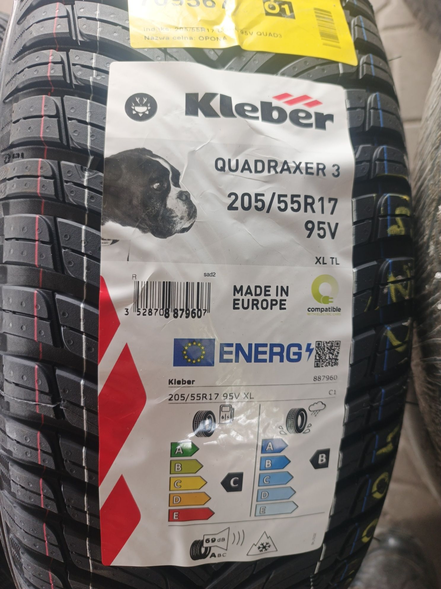 Nowe opony wielosezonowe 205/55/17 Kleber 2 sztuki 24r