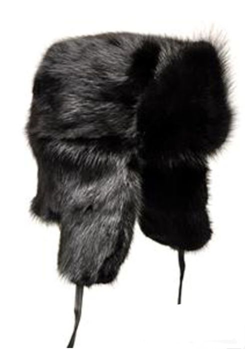 Czapka uszatka z królika 100%