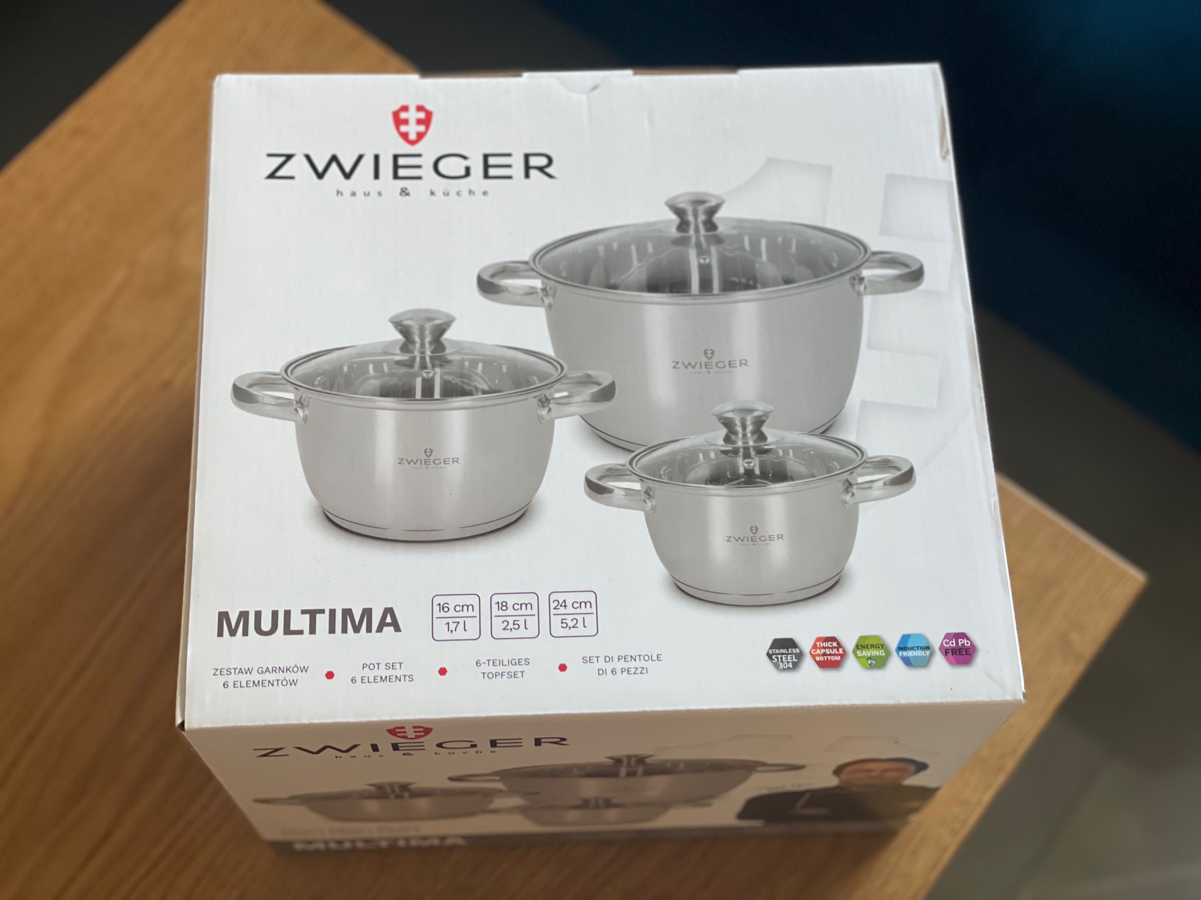Zestaw garnków ZWIEGER Multima 1,7 l, 2,5 l, 5,2 l, 6 elementów