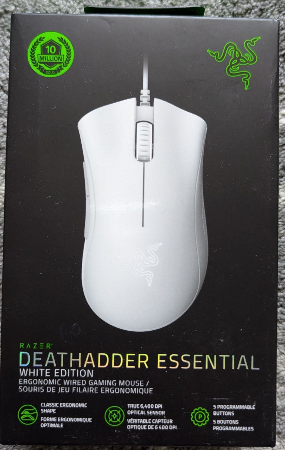 Миша Razer DeathAdder Essential USB White (RZ01-03850200-R3U1)