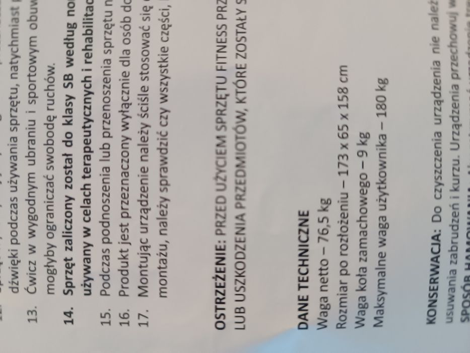 Orbitrek magnetyczny HMS H1742 Premium stan idealny