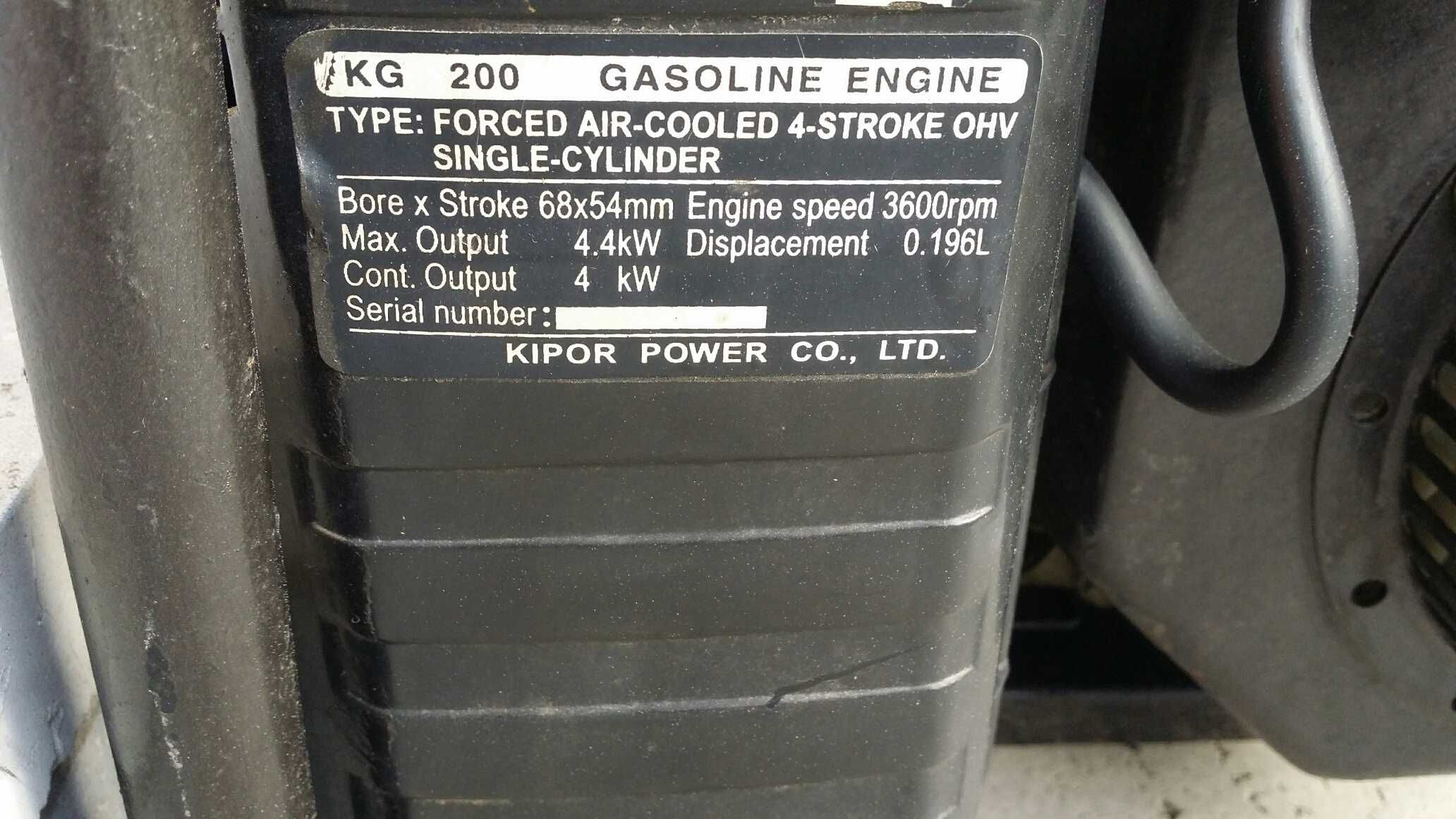 Agregat prądotwórczy KIPOR KGE2500X 230V