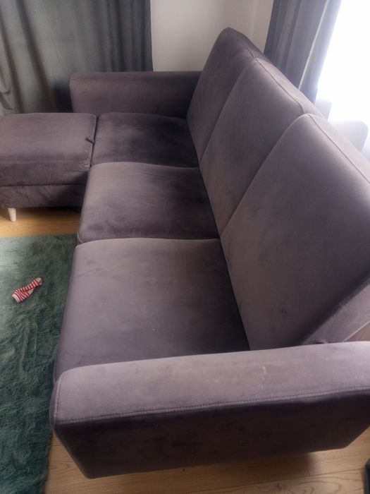 Narożnik,sofa , welurowa