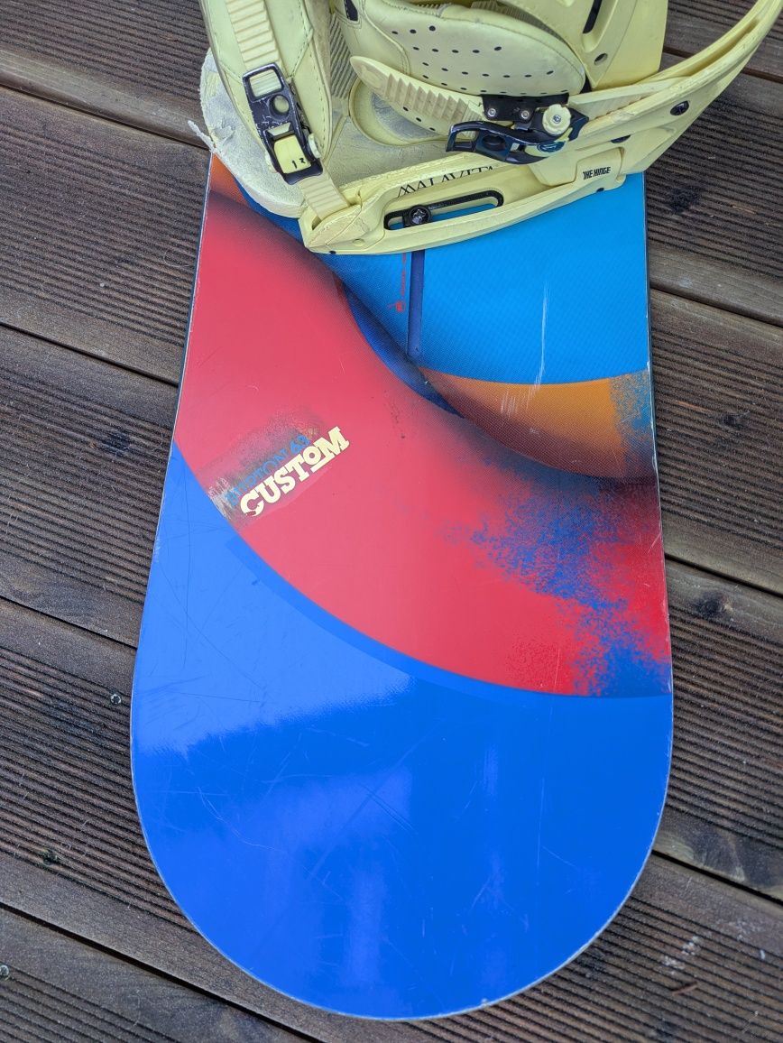 Burton Custom 163 deska snowboardowa snowboard wiązania Malavita Flux