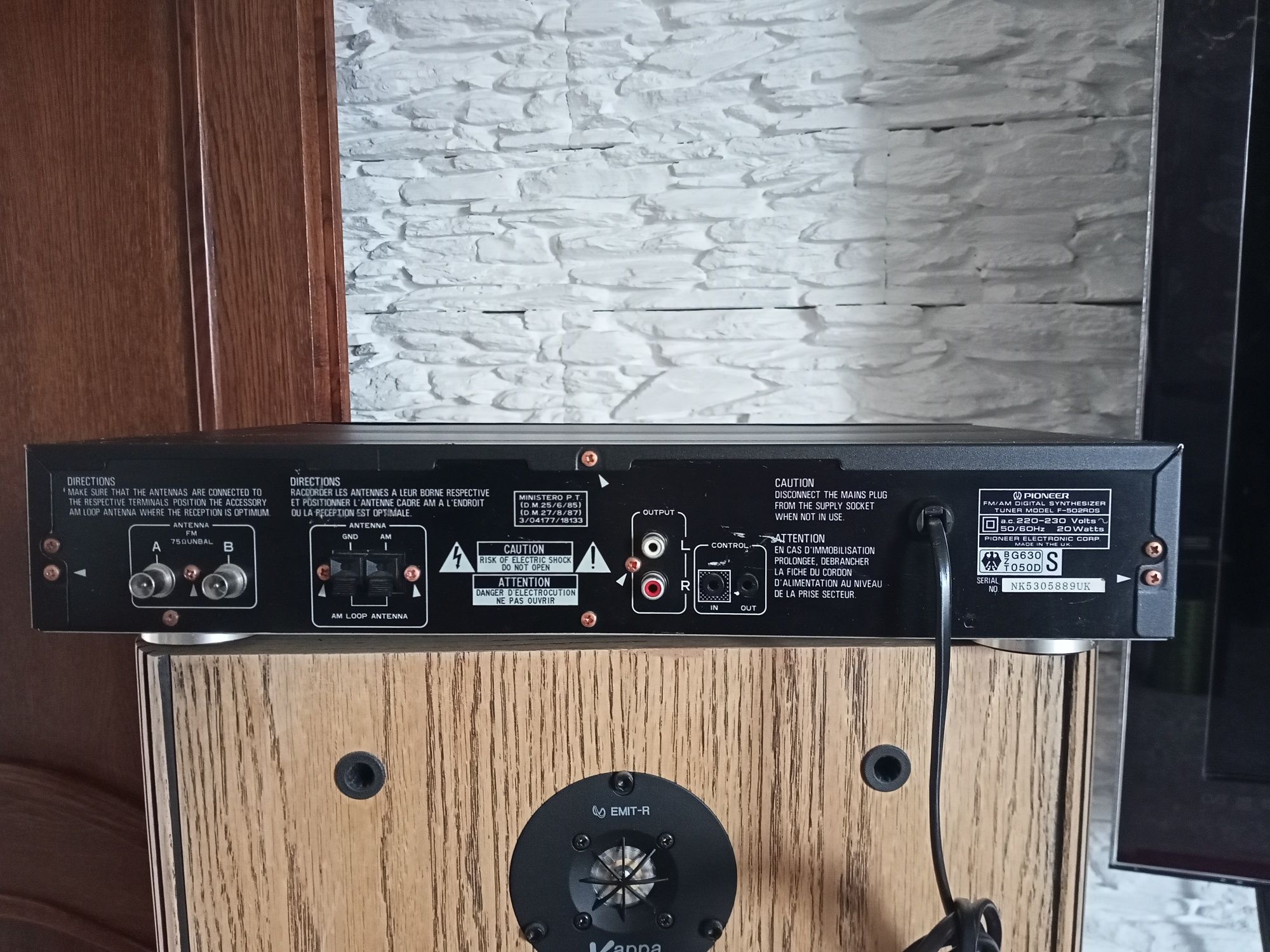 Tuner Pioneer F-502 RDS