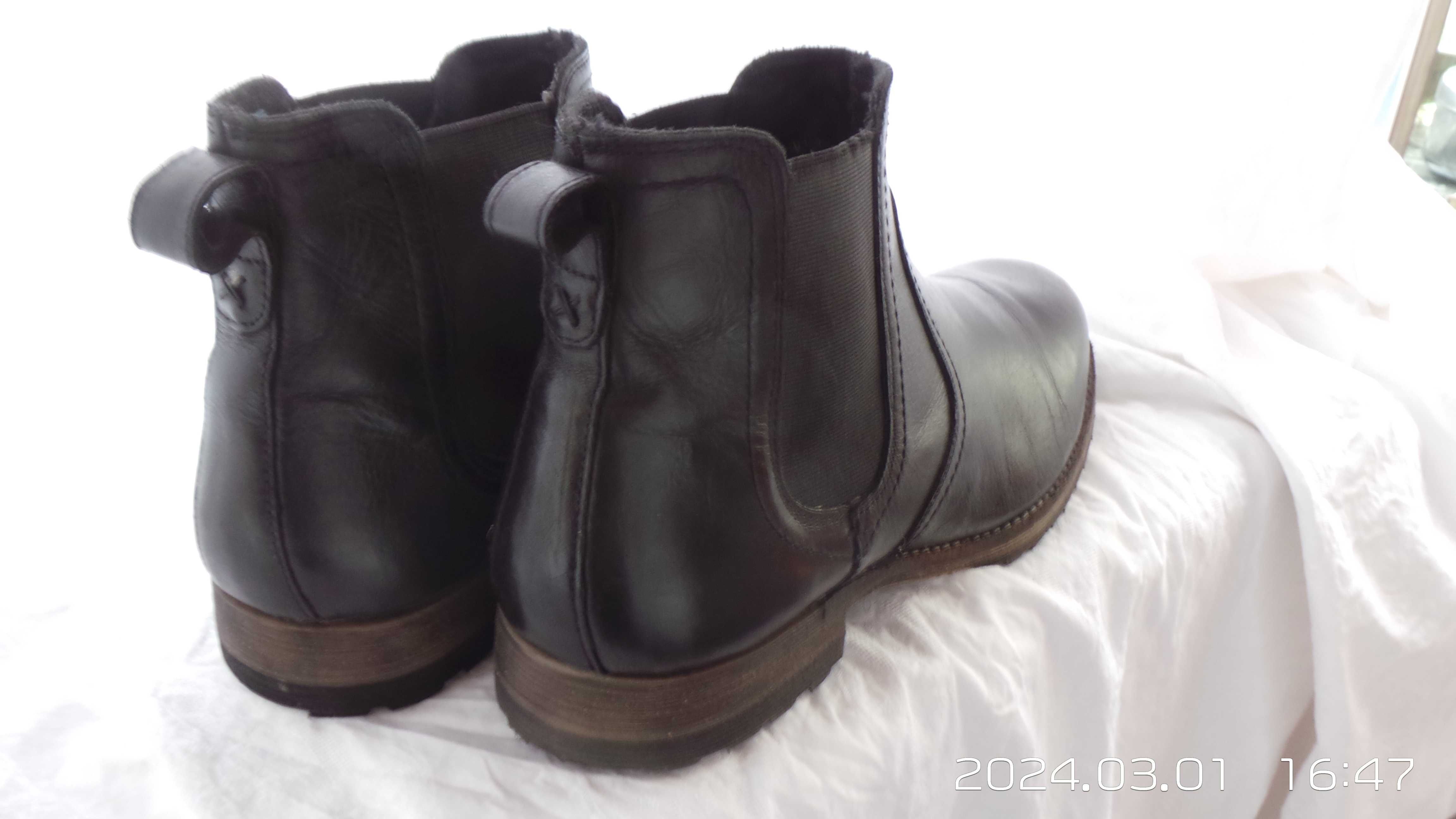 Ботинки Челси черные кожа р 45 / 30 см