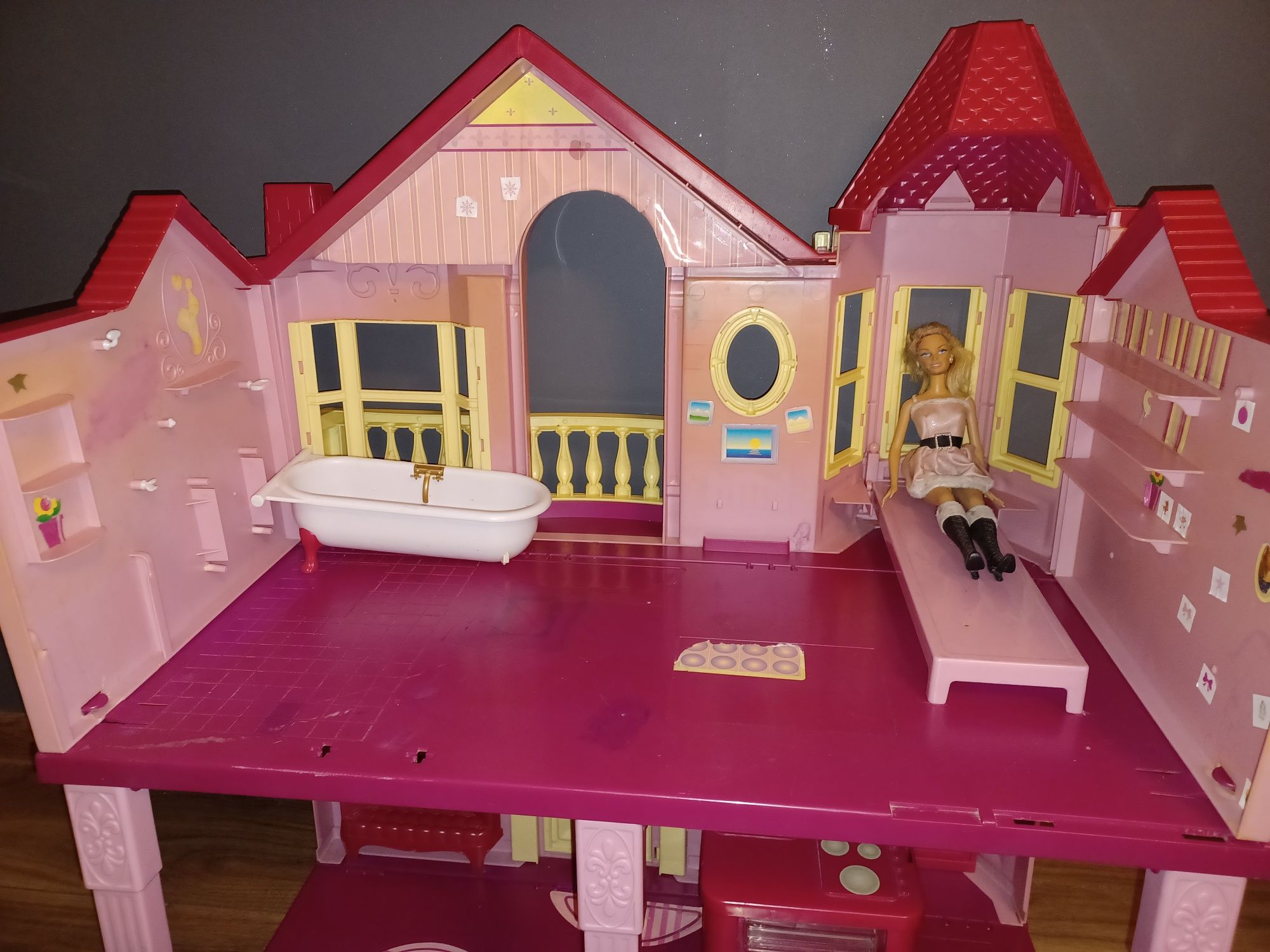 Olbrzymi domek dla lalek Barbie 68×45×76cm