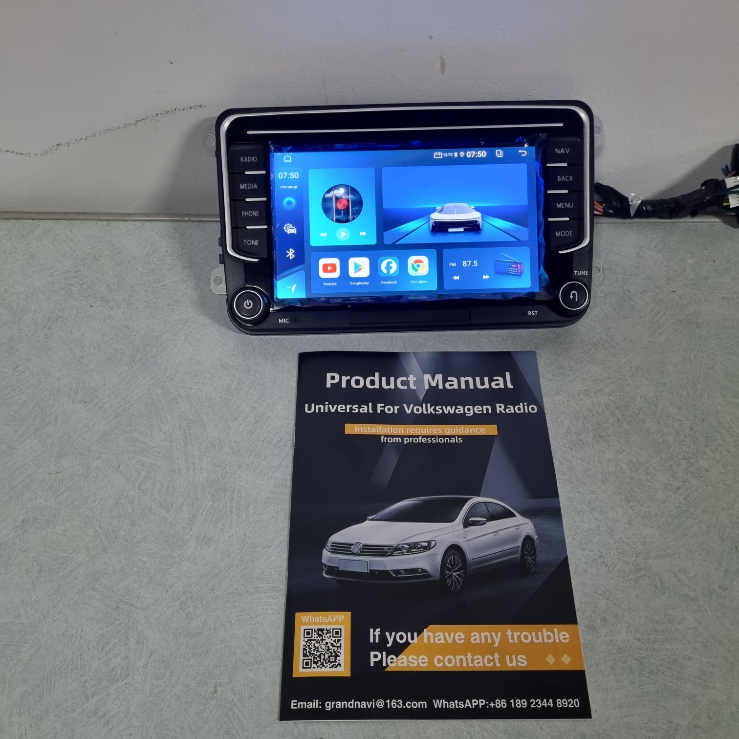 Штатна автомагнітола Volkswagen Seat Skoda AndroidAuto CarPlay Радіо