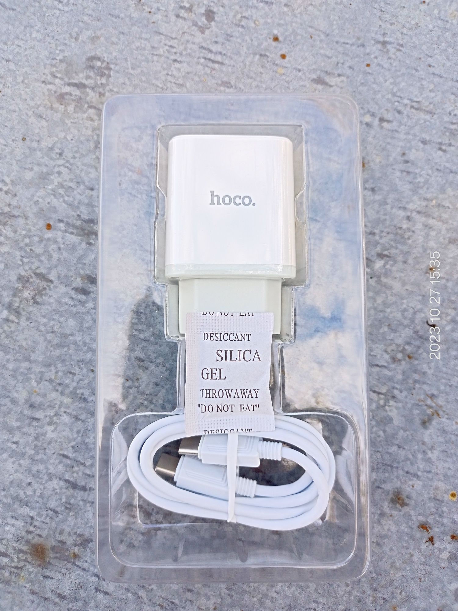 Зарядний блок Hoco + кабель type c