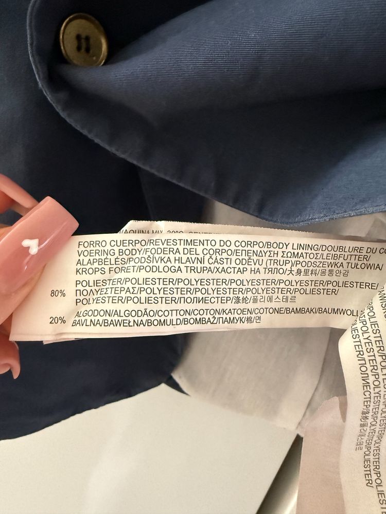 Granatowa marynarka z wiskozy Stradivarius rozmiar M