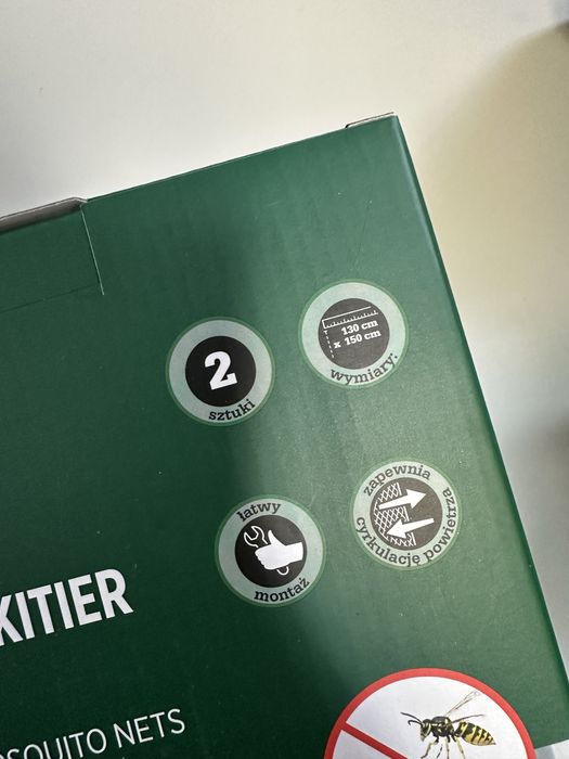 Moskitiera na okno 2 sztuki w paczce biala