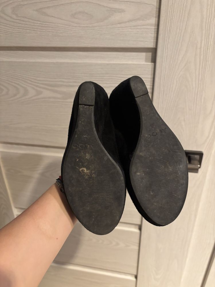 Czarne koturny aldo 36