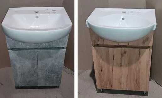 Нова тумба в комплекті з раковиною (умивальником). Кольоровий корпус.