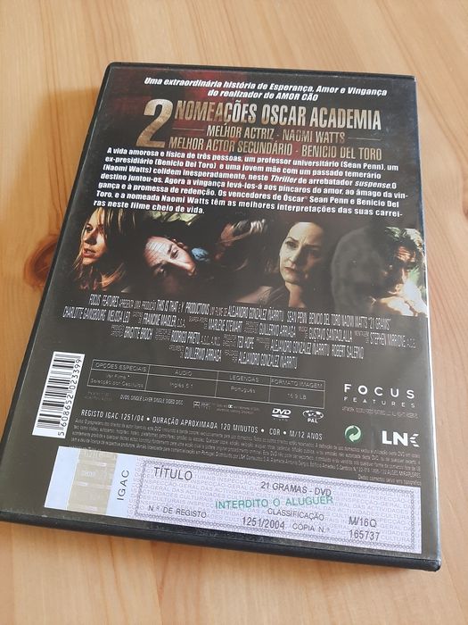21 Gramas de Alejandro González Iñarritu (DVD)
