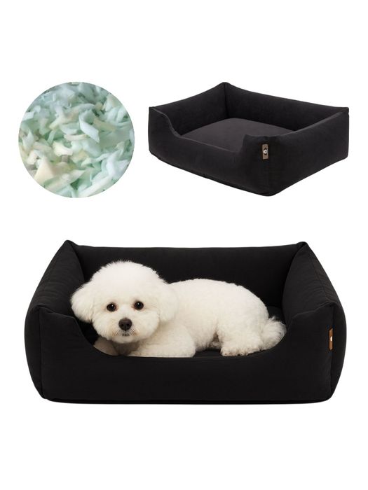 Legowisko dla psa 80 cm/65 cm rozm. L wygodna kanapa sofa wyro Czarne