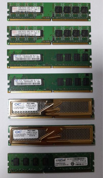 Оперативна пам'ять DDR2 512 Mb і DDR3 2 Gb