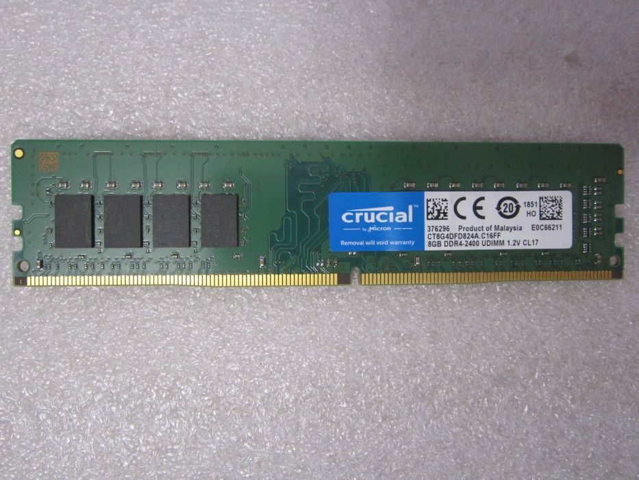 8 GB DDR4-2400 Crucial 1.2V CL17 CT8G4DFD824A.C16FF