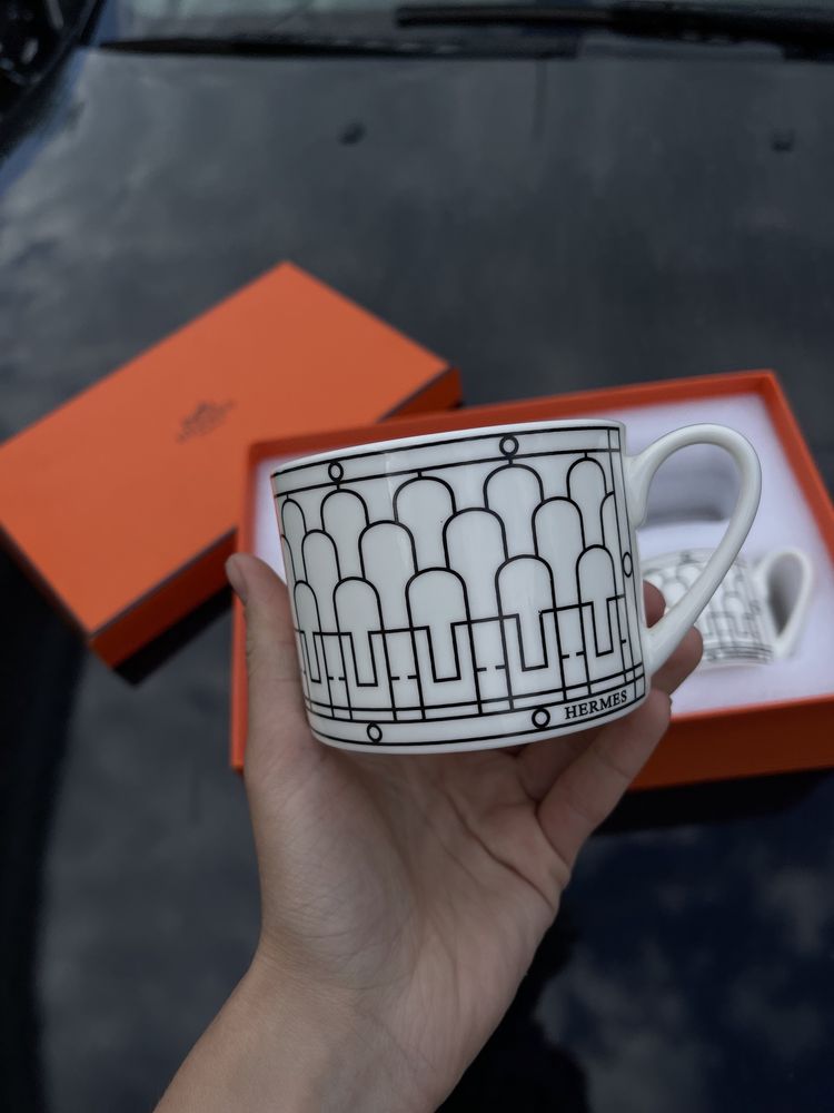 Брендовий набір чашок для чаю/кави Hermes, Діор в стилі карт-таро