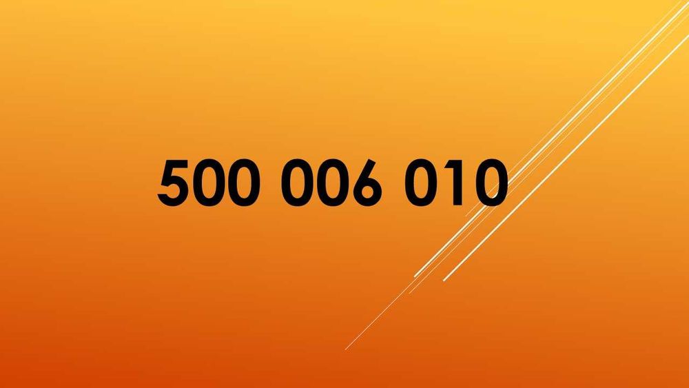 Złoty numer dla firmy 500.006.010