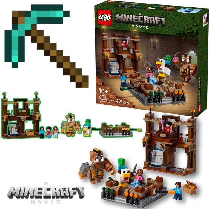 Idealny prezent dla Dzieci LEGO 21272 Minecraft Steve + Zombie + Ring