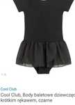Body baletowe dziewczęce, czarne. cool club r.140 / do tańca / balet