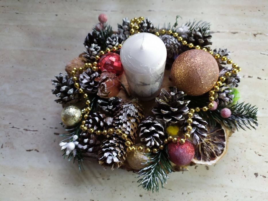 Дед Мороз и ёлка времён СССР , игрушки , бу