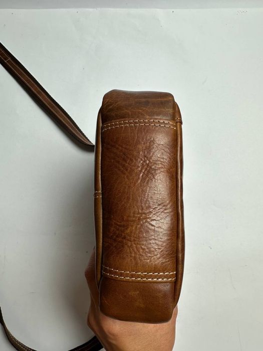 Мужская кожаная фирменная сумка на/ через плечо