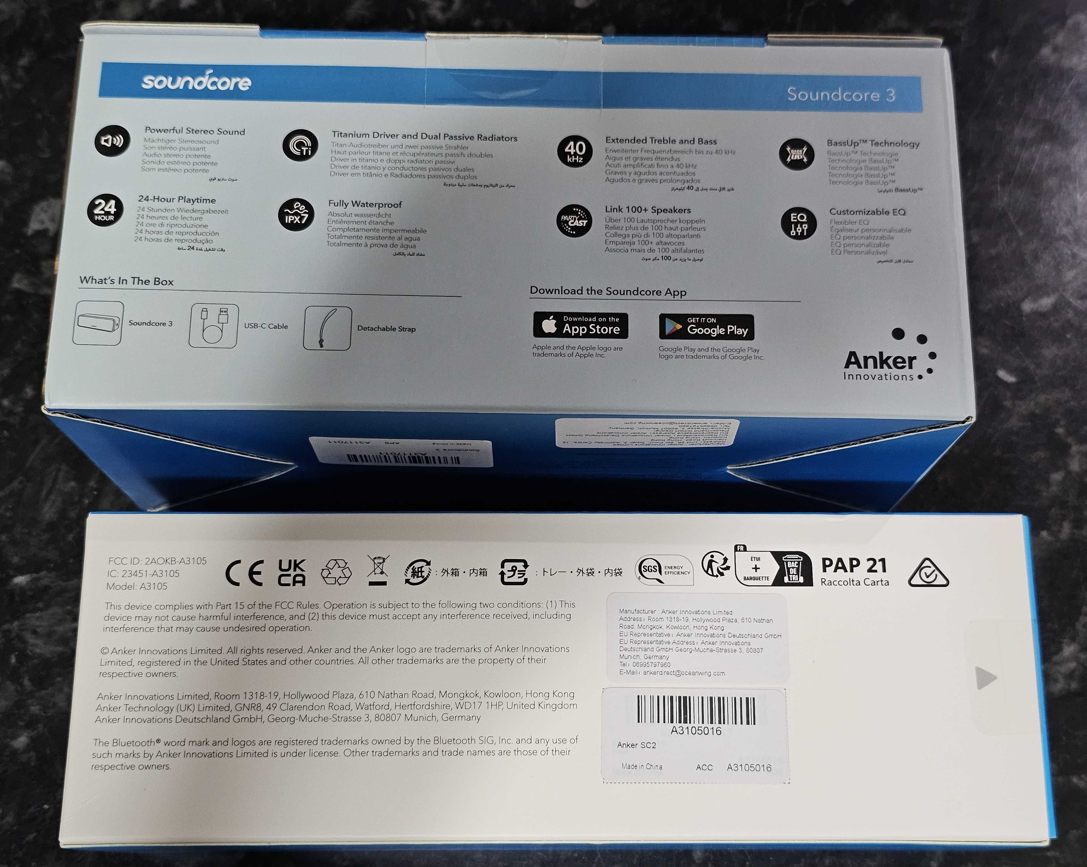 Портативна колонка Anker Soundcore 2 3 Bluetooth5.0 12W 16W IPX7 Black