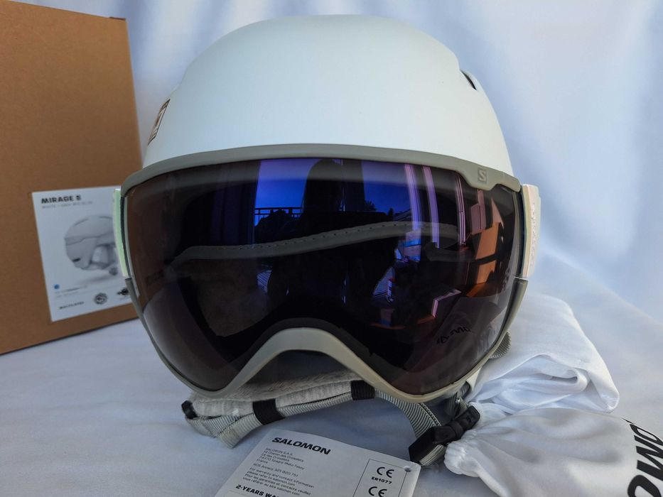 Kask narciarski Salomon Mirage S White Universal Mid Blue M 56-59cm