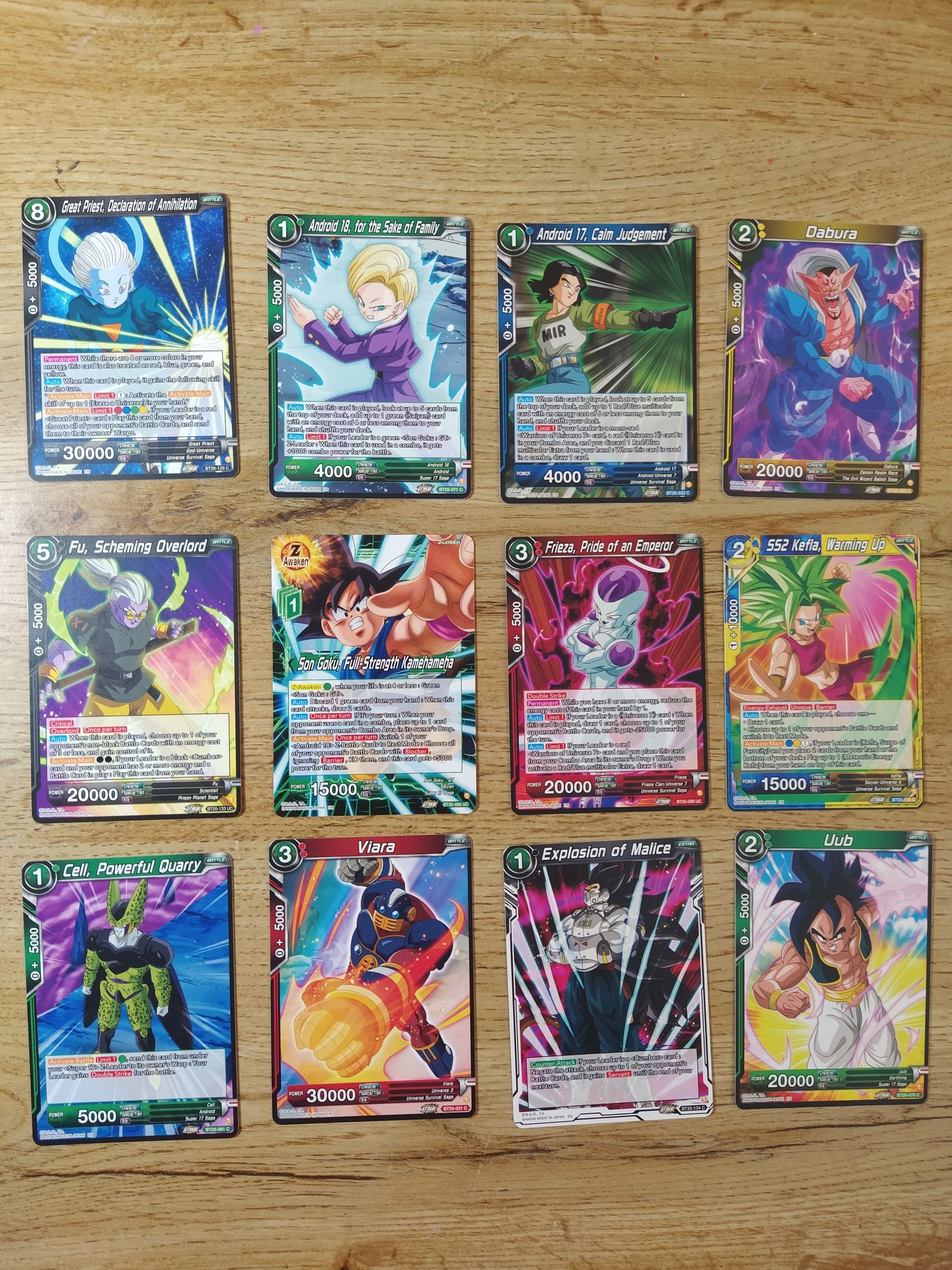 4 - cartas DragonBall