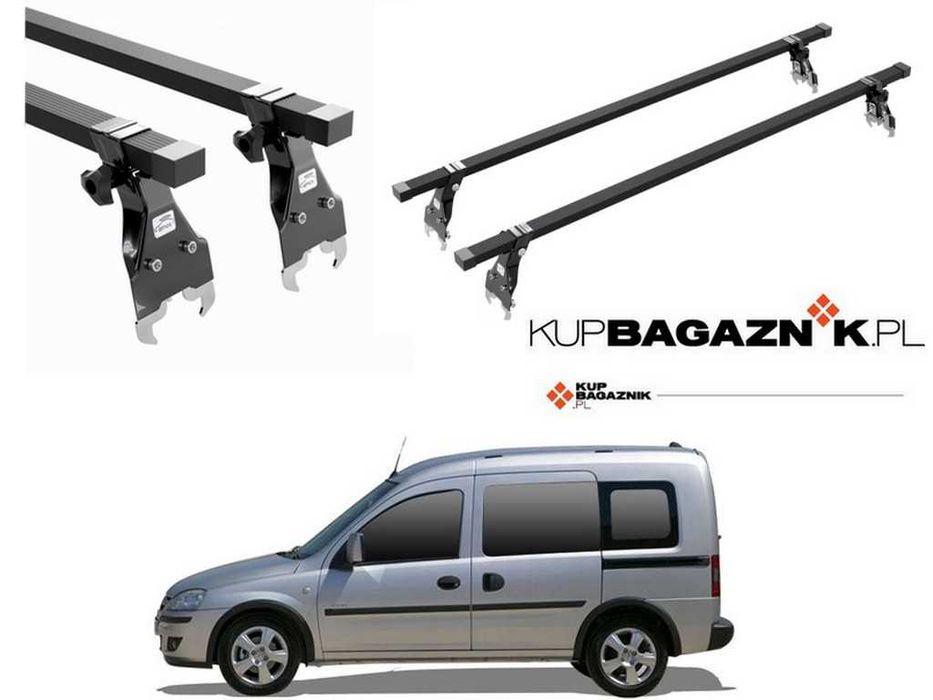Bagażnik Dachowy Opel COMBO 2002 do 2012 bus bazowy belki relingi haki