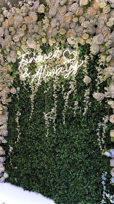 Ścianka Kwiatowa: Dekoracje Wesele Chrzest Urodziny Impreza