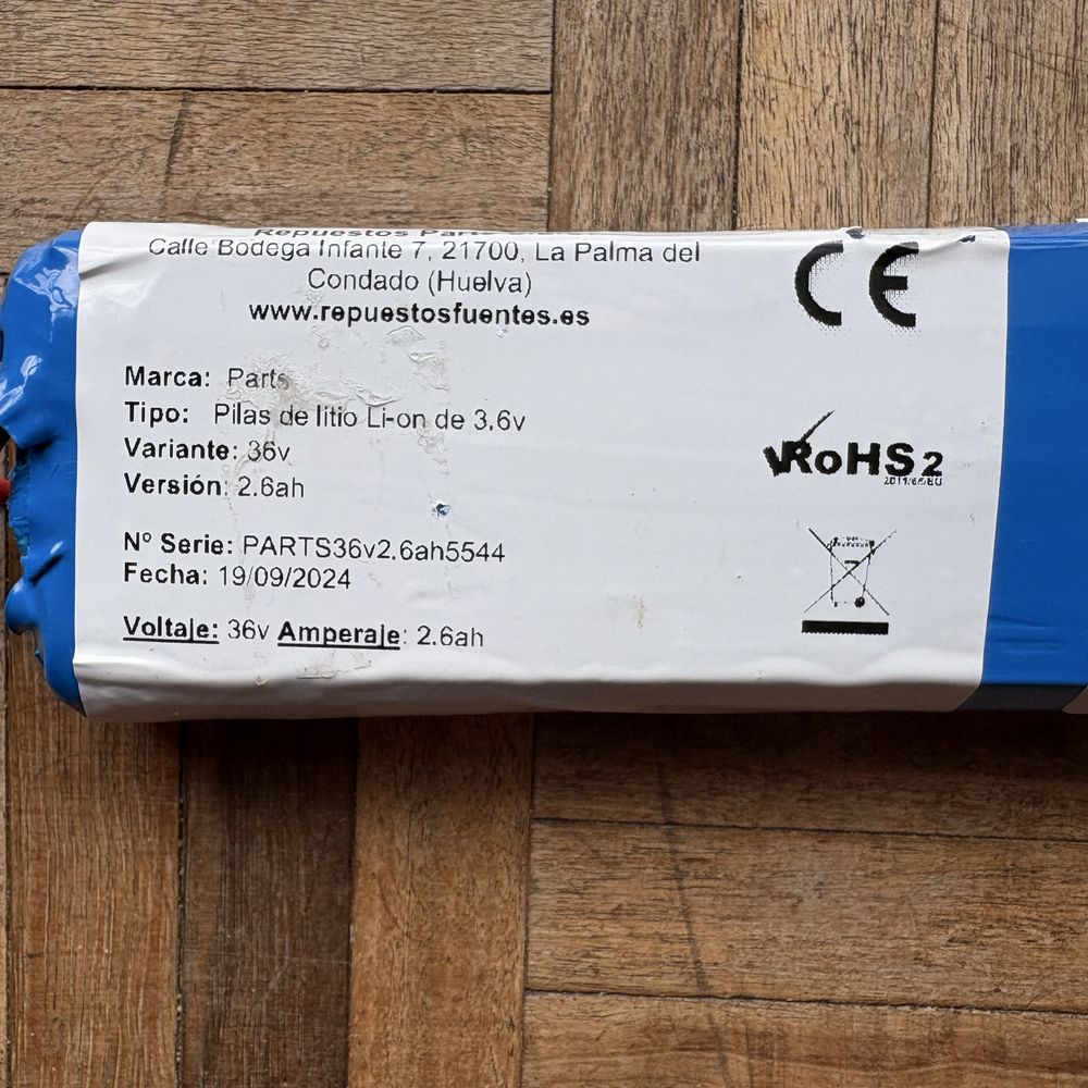 Bateria de Lítio Trotinete Elétrica 36v 2.6ah Nova