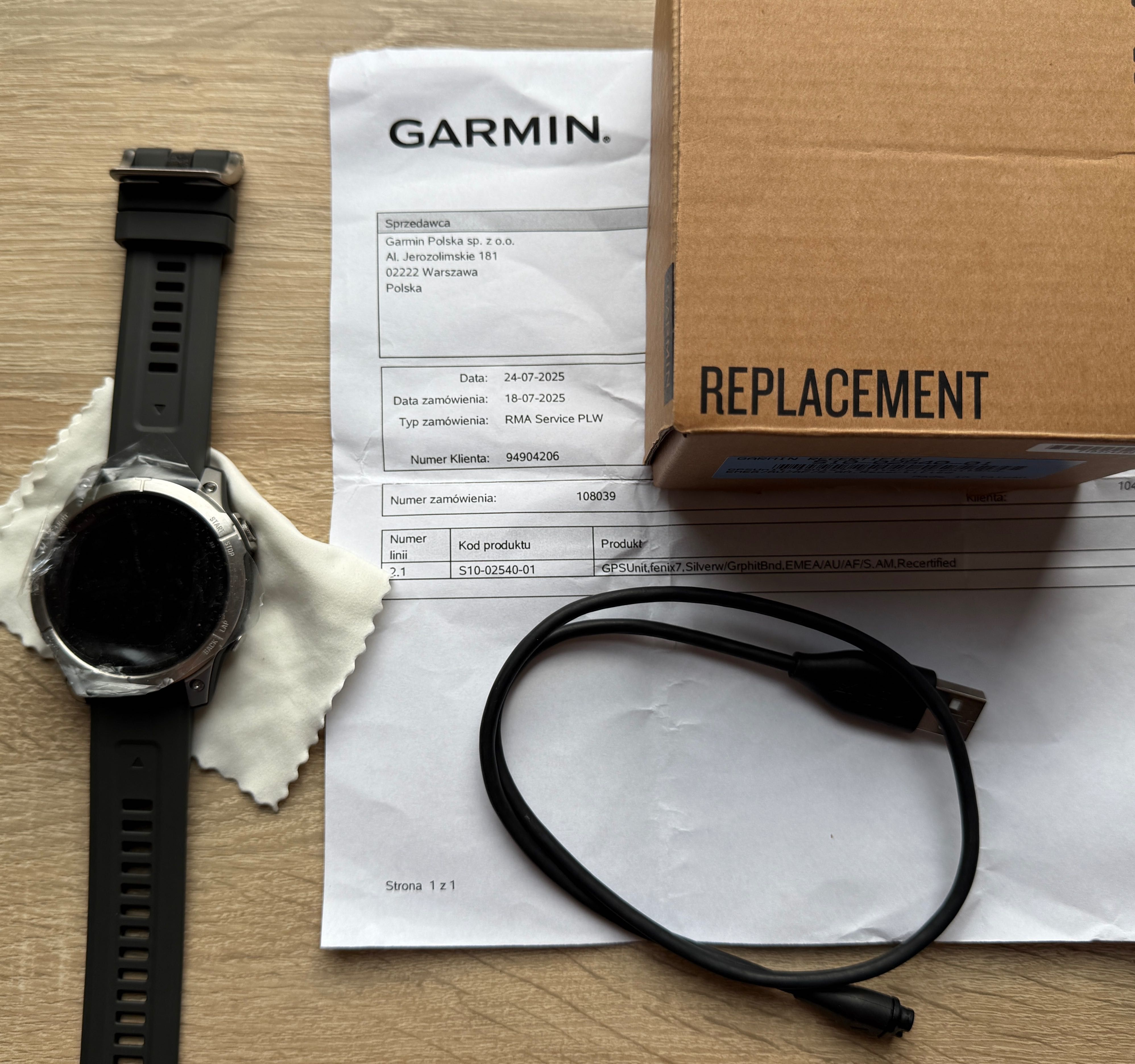 Garmin Fenix 7 Silver *nowy* 24msc gwarancji*