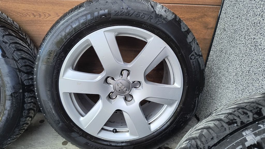 Koła 17 audi A6 C7 A4 225/55 R17 z deklami wielosezonowe Michelin 2023