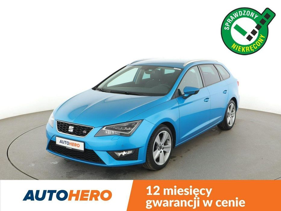 Seat Leon DSG full LED półskóra navi klima auto grzane fotele czujniki parkowani