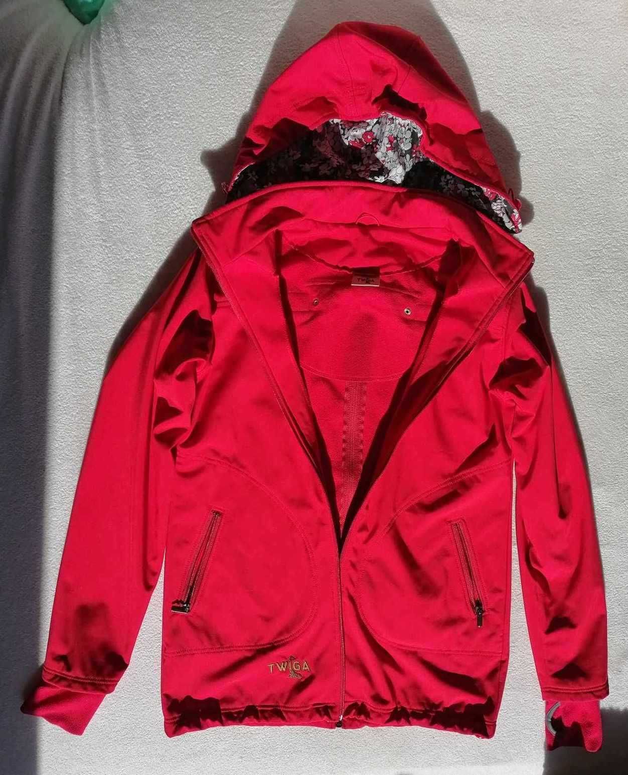 kurtka Twiga ciążowa do noszenia dla dwojga softshell 4w1 czerwona XL