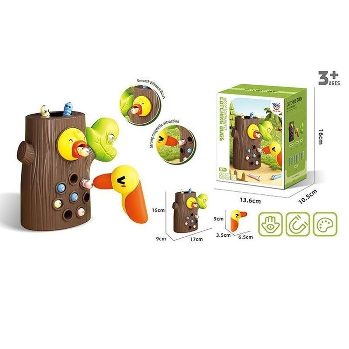 Магнітна гра нагодуй пташеня,магнітні червяки,детял і хробаки магнітні