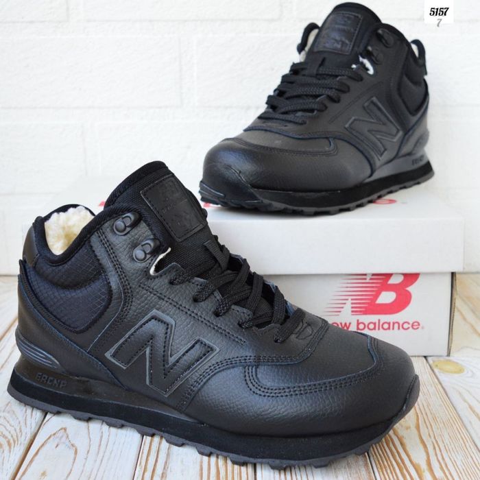 New Balance 574 кросівки Жіночі шкіряні зимові з хутром сапоги