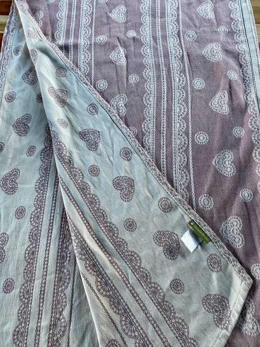 Lennylamb żakardowa chusta pudrowa koronka