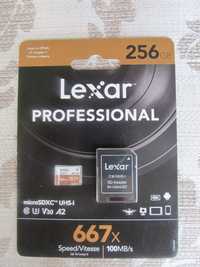Карта памяти Lexar Professional 256Gb 667х microSDXC UHS-1 V30 A2 4K