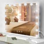 LIANWANG lusterko do makijażu LED ściemniane 60x50 cm dotykowe 3 barwy