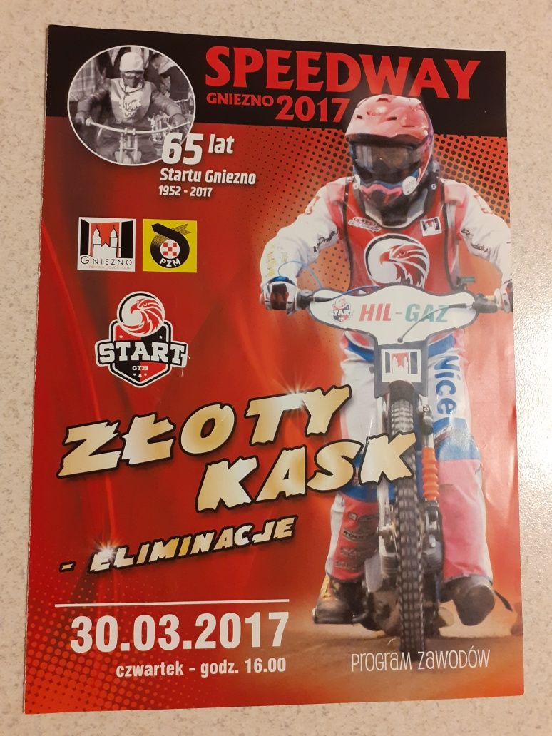 Program żużlowy Złoty Kask - eliminacje Gniezno 2017r.