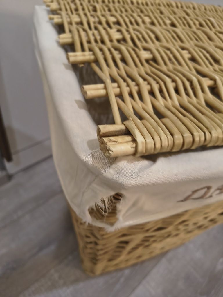 Kosz na pranie wiklinowy