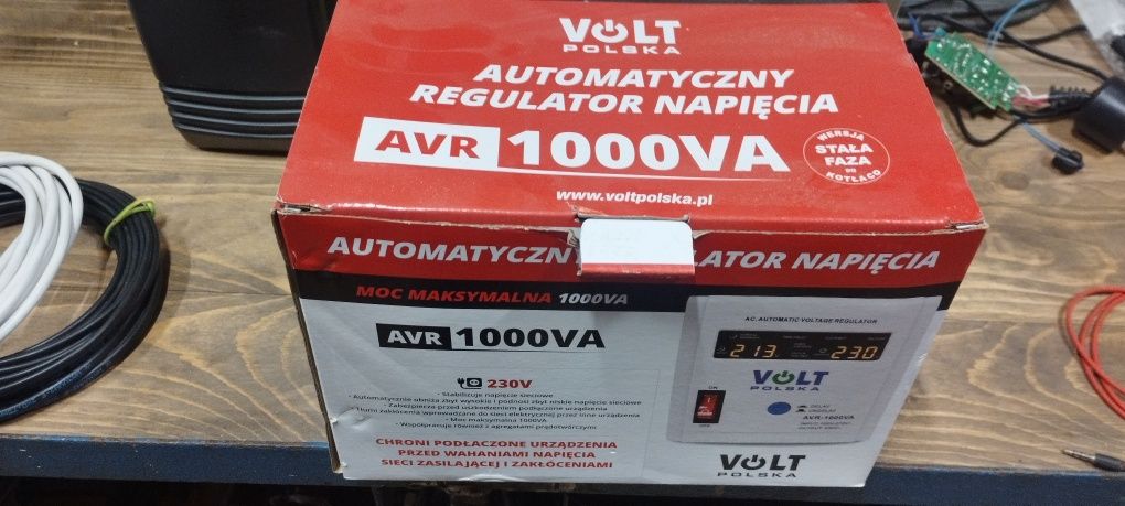 Stabilizator AVR 1000W Volt do domu agregatu zabezieczenie sieci